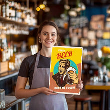 Laden Sie das Bild in den Galerie-Viewer, Malen nach Zahlen Metallposter - Frisches Bier Der Mann