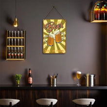 Laden Sie das Bild in den Galerie-Viewer, Malen nach Zahlen Metallposter - Frisches Bier Zwei Krüge