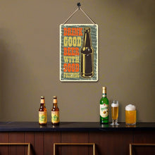 Laden Sie das Bild in den Galerie-Viewer, Malen nach Zahlen Metallposter - Gutes Bier mit guten Freunden