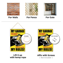 Laden Sie das Bild in den Galerie-Viewer, Malen nach Zahlen Metallposter - Meine Garage, meine Regeln