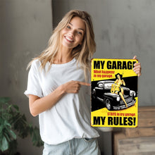 Laden Sie das Bild in den Galerie-Viewer, Malen nach Zahlen Metallposter - Meine Garage, meine Regeln