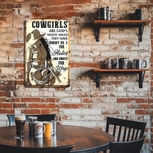Laden Sie das Bild in den Galerie-Viewer, Malen nach Zahlen Metallposter - Cowgirls