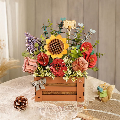 3D Puzzle - Holzblumenbox