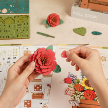 Laden Sie das Bild in den Galerie-Viewer, 3D Puzzle - Holzblumenbox