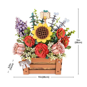 3D Puzzle - Holzblumenbox