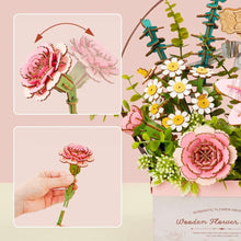 Laden Sie das Bild in den Galerie-Viewer, 3D Puzzle - Blumenkorb aus Holz