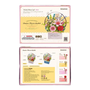 3D Puzzle - Blumenkorb aus Holz