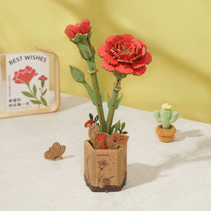 3D Puzzle - Rote Nelke