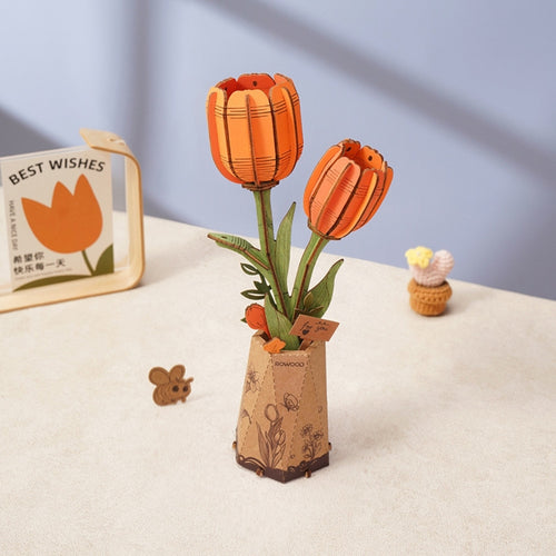 3D Puzzle - Orange Tulpe