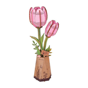 3D Puzzle - Rosa Tulpe