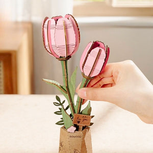 3D Puzzle - Rosa Tulpe
