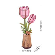 Laden Sie das Bild in den Galerie-Viewer, 3D Puzzle - Rosa Tulpe