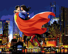 Laden Sie das Bild in den Galerie-Viewer, Malen nach Zahlen Figured'Art – Superman und Lois in der Luftl