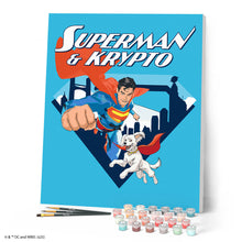 Laden Sie das Bild in den Galerie-Viewer, Superman &amp; Krypto mit Skyline 1