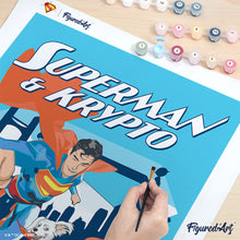 Laden Sie das Bild in den Galerie-Viewer, Superman &amp; Krypto mit Skyline 1