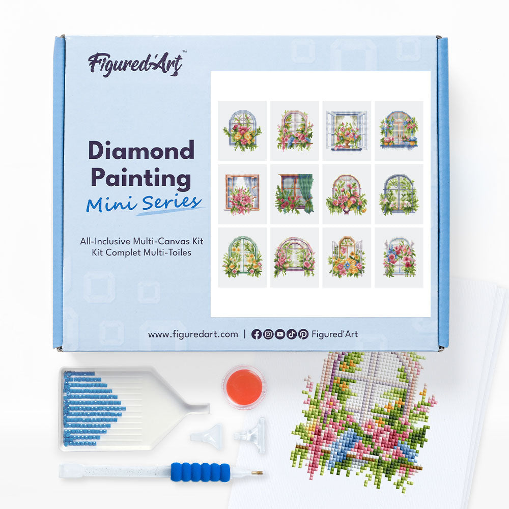 Mini Serie Diamond Painting - Blühende Blumen
