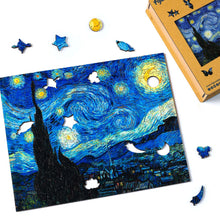 Laden Sie das Bild in den Galerie-Viewer, Holzpuzzle Erwachsene - Van Goghs Sternennacht