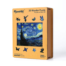 Laden Sie das Bild in den Galerie-Viewer, Holzpuzzle Erwachsene - Van Goghs Sternennacht