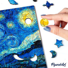 Laden Sie das Bild in den Galerie-Viewer, Holzpuzzle Erwachsene - Van Goghs Sternennacht