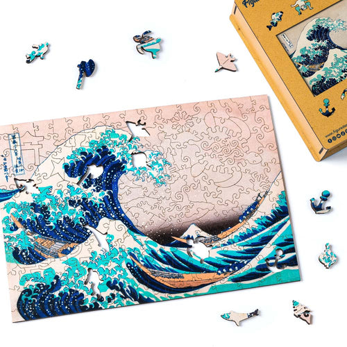 Holzpuzzle Erwachsene - Die große Welle vor Kanagawa von Hokusai
