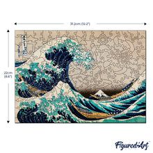 Laden Sie das Bild in den Galerie-Viewer, Holzpuzzle Erwachsene - Die große Welle vor Kanagawa von Hokusai