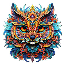 Laden Sie das Bild in den Galerie-Viewer, Holzpuzzle Erwachsene - Lebendiges Katzen-Mandala
