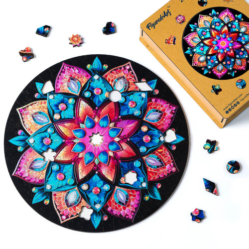Holzpuzzle Erwachsene - Kaleidoskop-Mandala