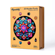 Laden Sie das Bild in den Galerie-Viewer, Holzpuzzle Erwachsene - Kaleidoskop-Mandala