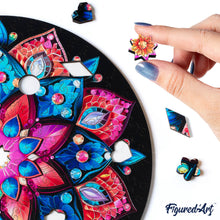 Laden Sie das Bild in den Galerie-Viewer, Holzpuzzle Erwachsene - Kaleidoskop-Mandala