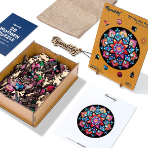 Holzpuzzle Erwachsene - Kaleidoskop-Mandala