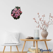Laden Sie das Bild in den Galerie-Viewer, Holzpuzzle Erwachsene - Rosa Rosenstrauß