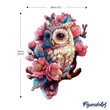 Laden Sie das Bild in den Galerie-Viewer, Holzpuzzle Erwachsene - Blumen-Eule