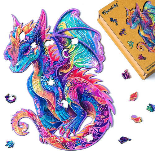 Holzpuzzle Erwachsene - Lebendiger Drache