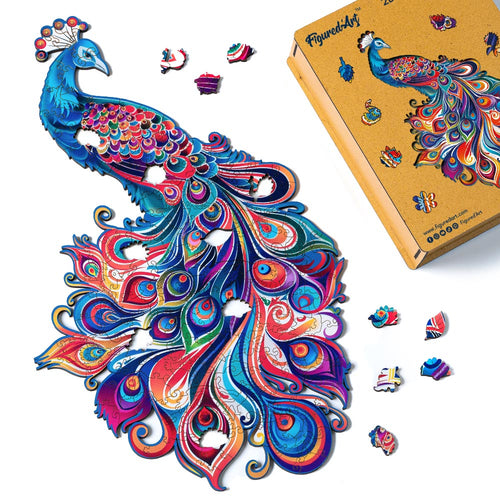 Holzpuzzle Erwachsene - Pfau
