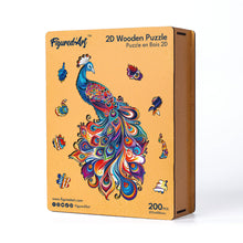 Laden Sie das Bild in den Galerie-Viewer, Holzpuzzle Erwachsene - Pfau