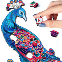 Laden Sie das Bild in den Galerie-Viewer, Holzpuzzle Erwachsene - Pfau