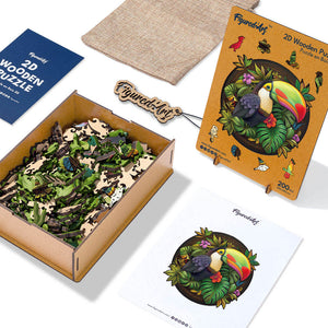 Holzpuzzle Erwachsene - Tropischer Tukan