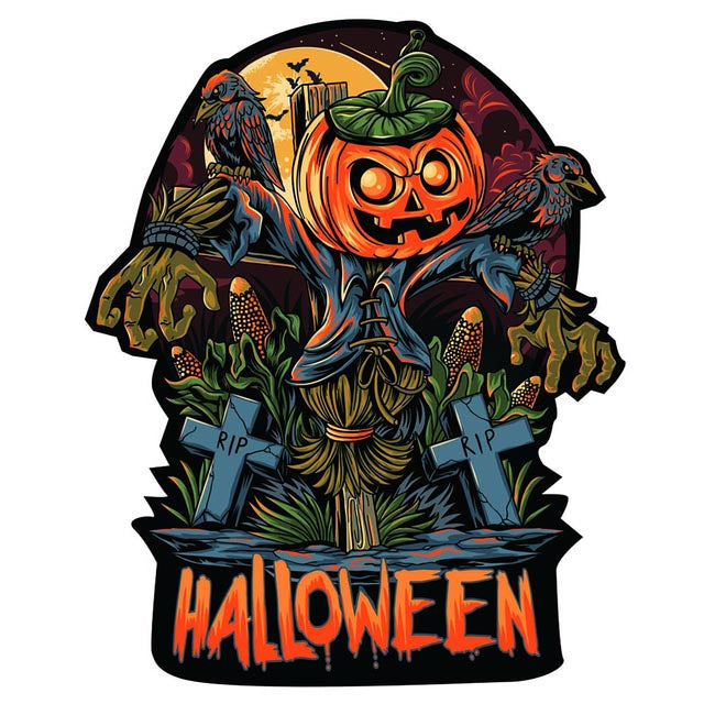 2D Holzpuzzle – Halloween-Vogelscheuche