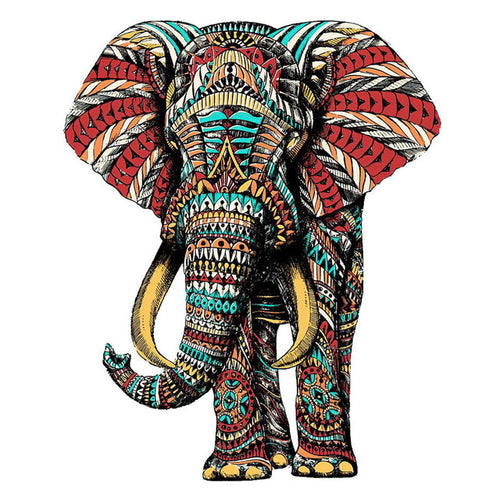 2D Holzpuzzle – Afrikanischer Elefant