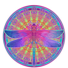 Laden Sie das Bild in den Galerie-Viewer, 2D Holzpuzzle – Mandala Libelle