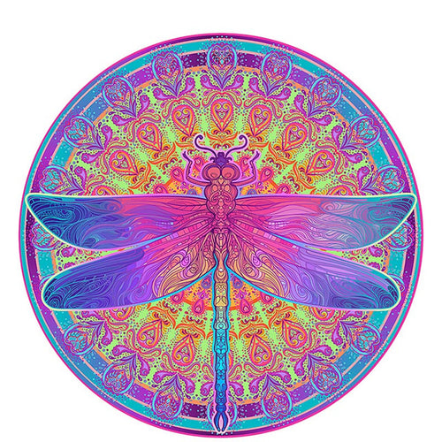 2D Holzpuzzle – Mandala Libelle