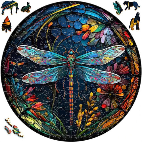 2D Holzpuzzle – Libelle des Wunders