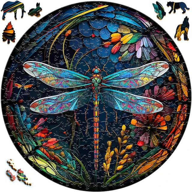 2D Holzpuzzle – Libelle des Wunders