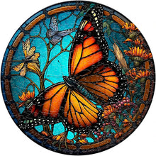 Laden Sie das Bild in den Galerie-Viewer, 2D Holzpuzzle – Blühender Schmetterling