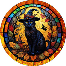 Laden Sie das Bild in den Galerie-Viewer, 2D Holzpuzzle – Hexenkatze