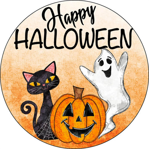 2D Holzpuzzle – Fröhliches Halloween