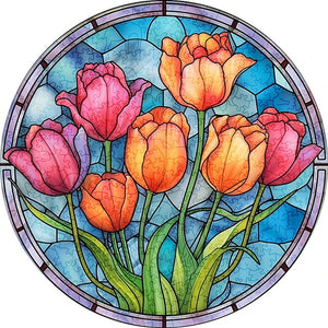 2D Holzpuzzle – Tulpen