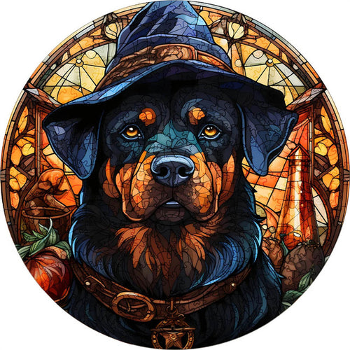 2D Holzpuzzle – Rottweiler Hexe