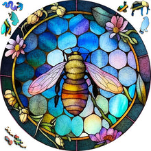 Laden Sie das Bild in den Galerie-Viewer, 2D Holzpuzzle – Pastellbiene