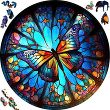 Laden Sie das Bild in den Galerie-Viewer, 2D Holzpuzzle – Ozean Schmetterling